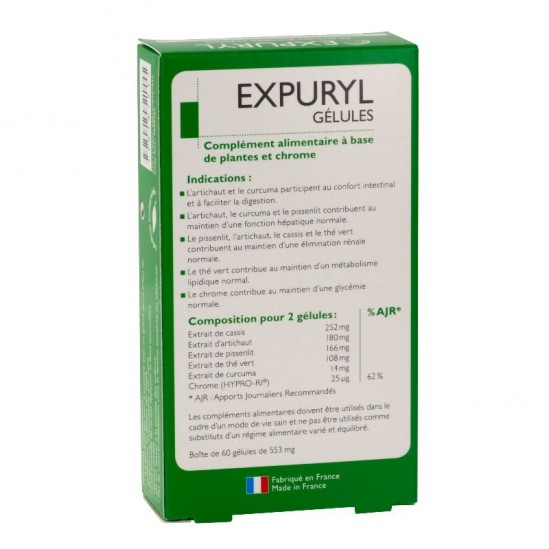 Expuryl phytodraineur et détoxiquant général 60 gélules CODIFRA - 
