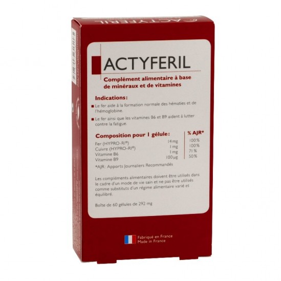 Codifra Actyferil 60 gélules CODIFRA - Nutrition & Ligne