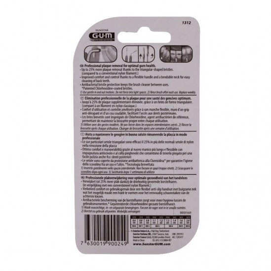 Gum trav-ler 4 brossettes interdentaires 0.6mm GUM - Brossettes