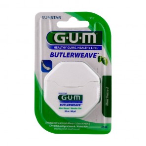 GUM butlerweave 1855 fil dentaire ciré menthe 55m GUM - Fil Dentaire & Cure Dents