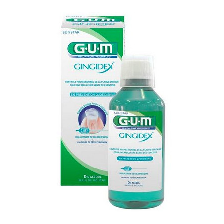 Gum gingidex bain de bouche 0,06% sans alcool 300ml GUM - Bains de bouche