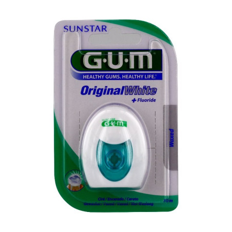 GUM original white 2040 fil dentaire ciré 30m GUM - Fil Dentaire & Cure Dents