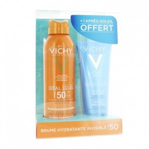 Vichy Solaire Ideal Soleil Brume Hydratante Invisible SPF50+ 200 ml + Lait Apaisant 100 ml