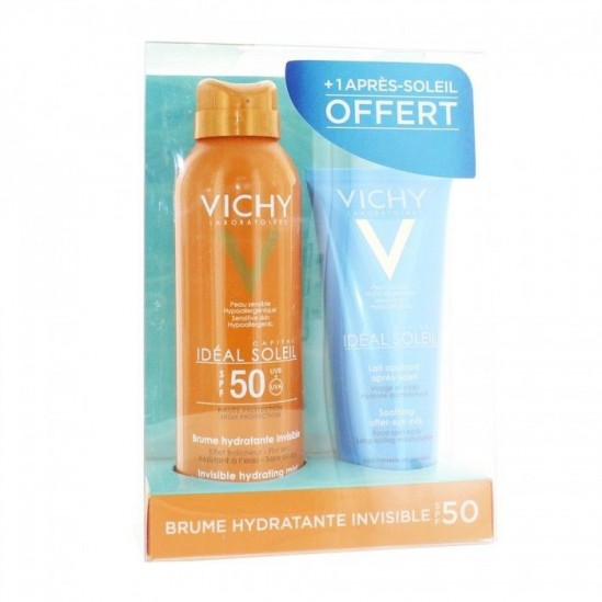 Vichy Solaire Ideal Soleil Brume Hydratante Invisible SPF50+ 200 ml + Lait Apaisant 100 ml