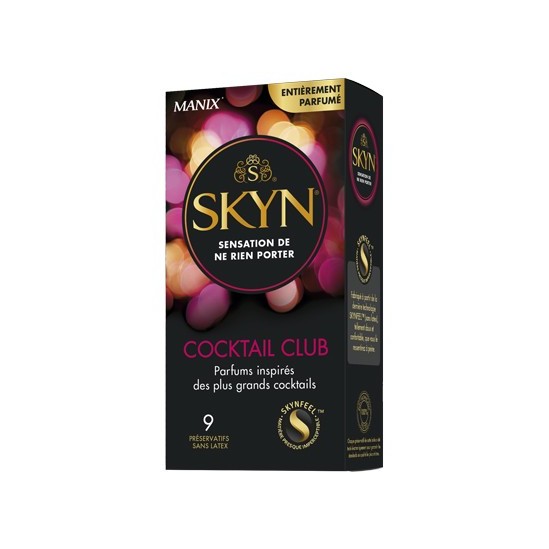 Manix Skyn cocktail club parfums de grands cocktails préservatif boites de 9