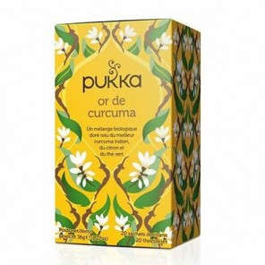 Pukka thé vert or de curcuma bio 20 sachets