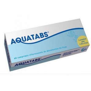 Aquatabs purification de l'eau 60 comprimés AQUATABS - Antiseptiques & Désinfectants