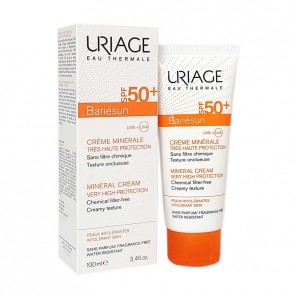 Uriage bariésun crème minérale spf50+ 100ml URIAGE - Indice SPF 50
