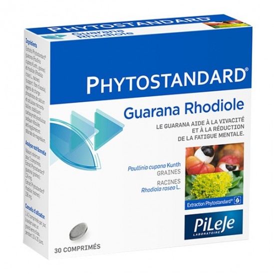 Pileje PhytoPrevent Phytostandard Rhodiola - Guarana 30 comprimés Pileje PhytoPrevent Phytostandard Rhodiola - Guarana 30 comprimés