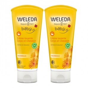 Weleda baby calendula crème lavante corps et cheveux 2x200ml WELEDA - Maman & Bébé