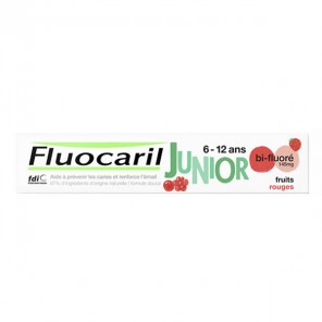 Fluocaril dentifrice junior 6-12 ans gel fruits rouges 75ml