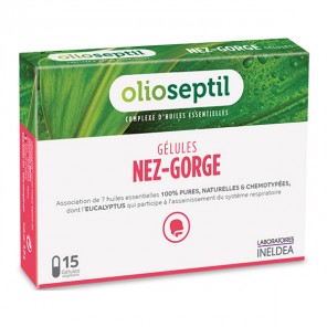 Olioseptil nez et gorge 15 gélules OLIOSEPTIL - Confort Respiratoire