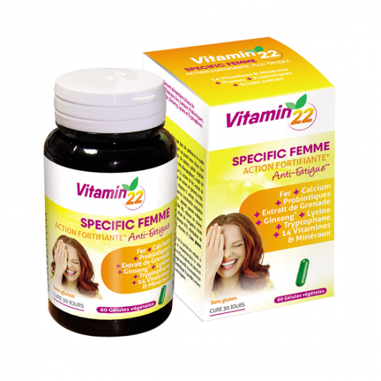 Ineldea Vitamin'22 Specific Femme 60 Gélules Ineldea Vitamin'22 Specific Femme 60 Gélules