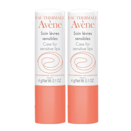 Eau thermale avène soin lèvres sensibles 2 x 4g