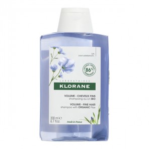 Klorane volume cheveux fins shampooing au lin bio 200ml