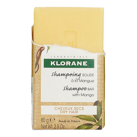 Klorane shampoing solide à la mangue 80g Klorane shampoing solide à la mangue 80g