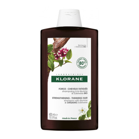 Klorane shampoing à la quinine & edelweiss bio 400ml