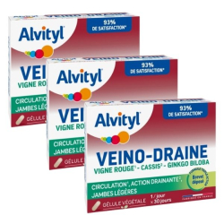 Alvityl veinodraine 3x boites de 30 comprimés