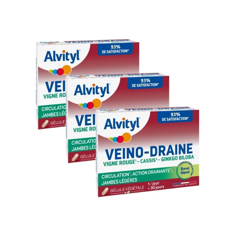 Alvityl veinodraine 3x boites de 30 comprimés