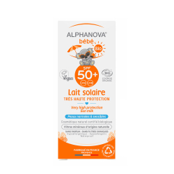 Alphanova bébé lait solaire bio hypoallergénique spf50+ 50g