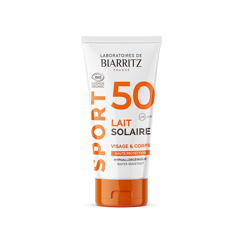 Laboratoires de Biarritz Soins Solaires Sport Lait SPF50 Bio 50ml
