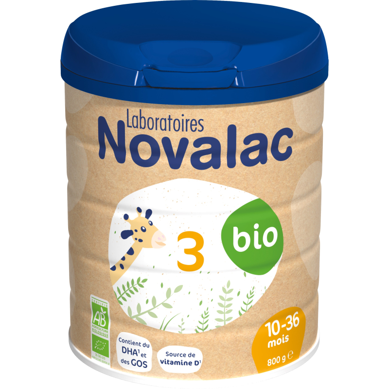 Novalac Lait de Croissance 3ème Âge Bio 800g