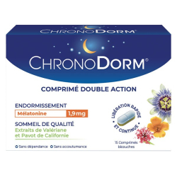 Chronodorm Mélatonine Double Action 1,9mg 15 comprimés