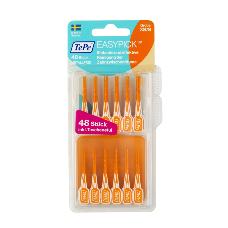 TePe Easy Pick Cure-Dents Silicone Orange XS/S 36 unités