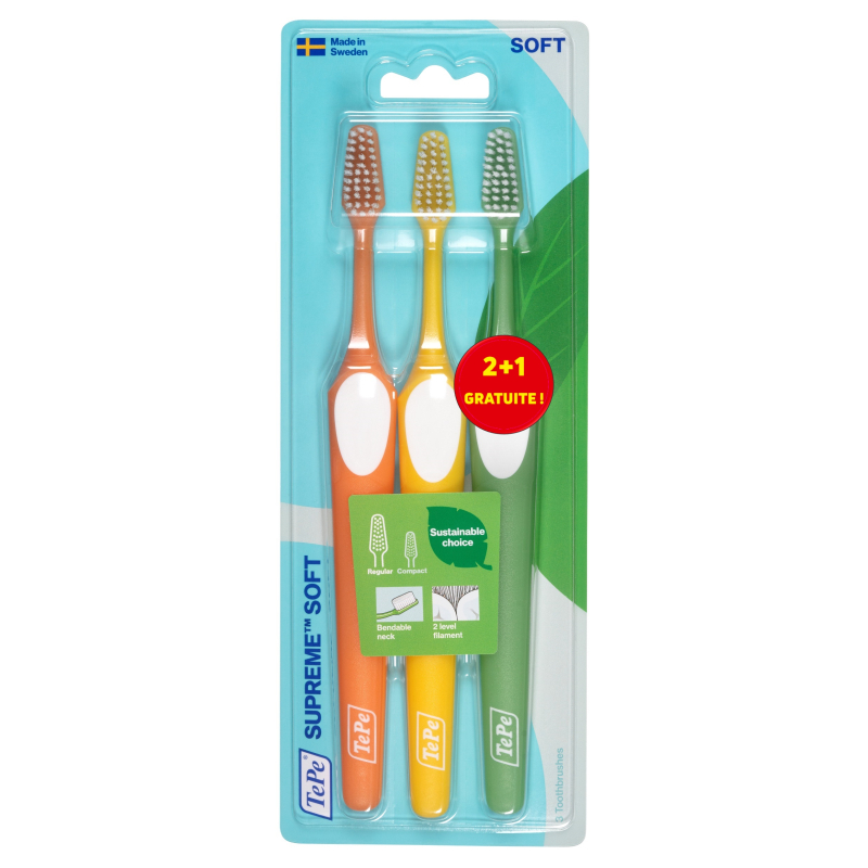 Tepe Brosse à Dents Supreme Soft Regular Lot de 3 Tepe Brosse à Dents Supreme Soft Regular Lot de 3