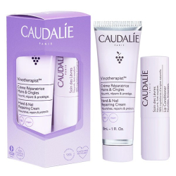 Caudalie Coffret Vinotherapist Crème Réparatrice Mains & Ongles 30ml + Soin des Lèvres 4,5g