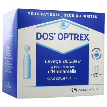 Dos'Optrex Lavage Oculaire 15 Unidoses