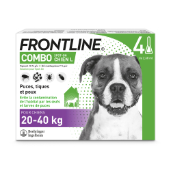 Frontline combo chien L de 20 à 40kg 4 pipettes