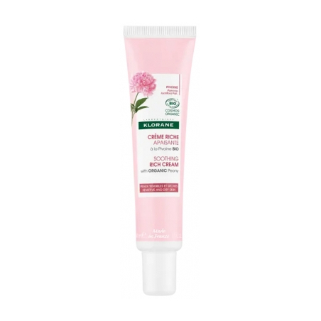 Klorane Crème Riche Apaisante à la Pivoine Bio 40 ml