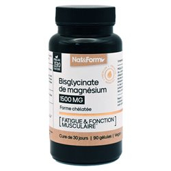 Nat & Form Nutraceutique Bisglycinate de Magnésium 90 Gélules