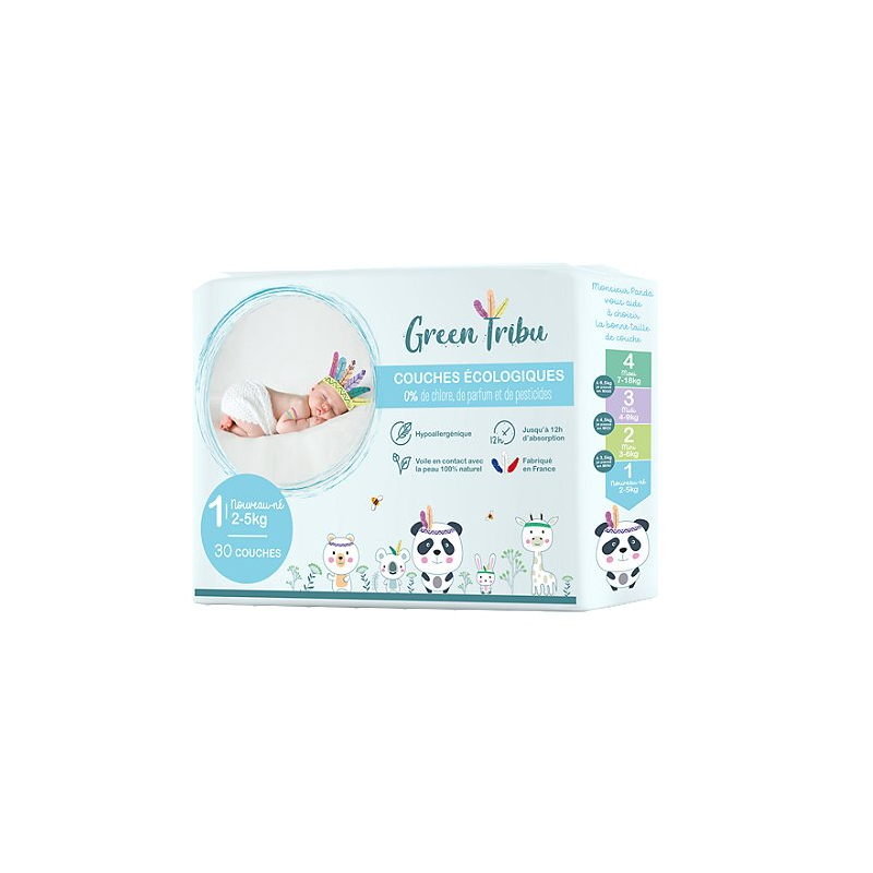 Green Tribu Couches Bébé Nouveau Né T1 Green Tribu Couches Bébé Nouveau Né T1