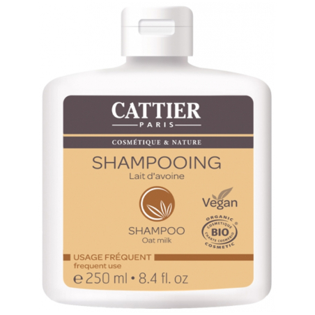 Cattier Shampoing Usage Fréquent Lait d'Avoine Bio 250 ml