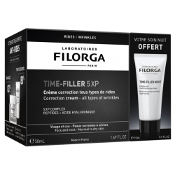 Filorga Time-Filler Crème Correction Tous Types de Rides 50 ml + Night 15 ml Offert