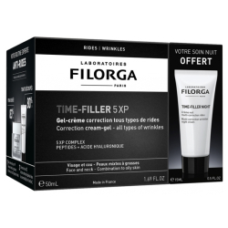 Filorga Time-Filler Gel-Crème Correction Tous Types de Rides 50 ml + Night 15 ml Offert