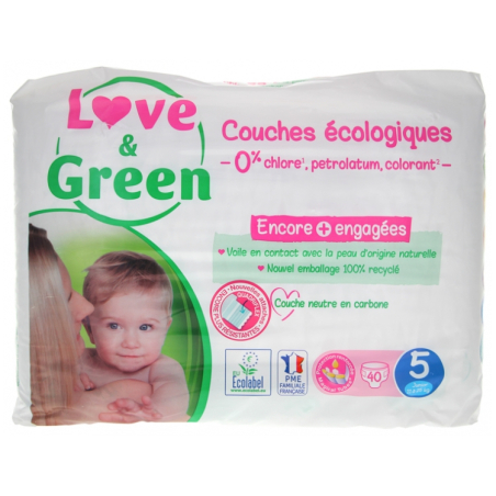 Couches Hypoallergéniques 40 Couches Taille 5 (11-25 kg)