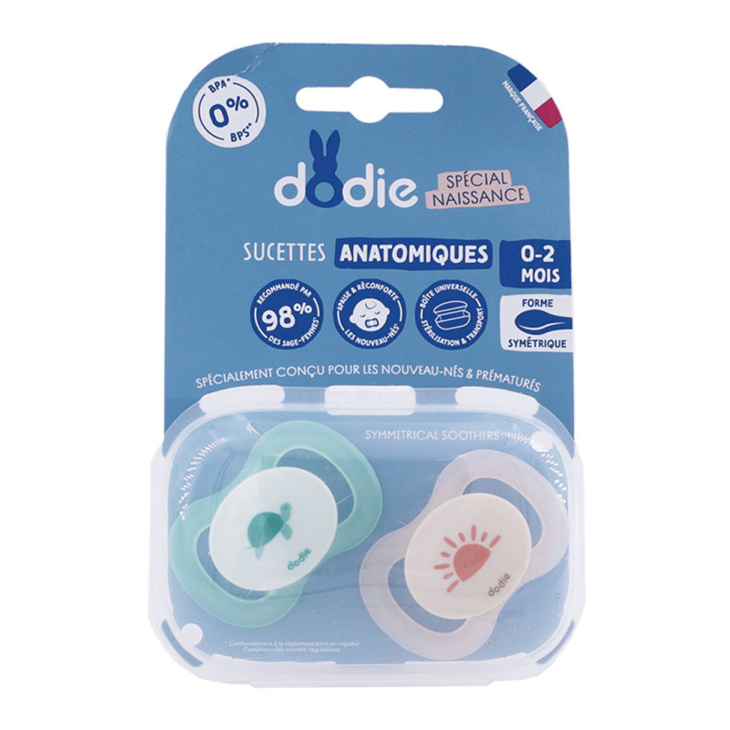 Dodie Duo sucettes anatomiques silicone +18 mois