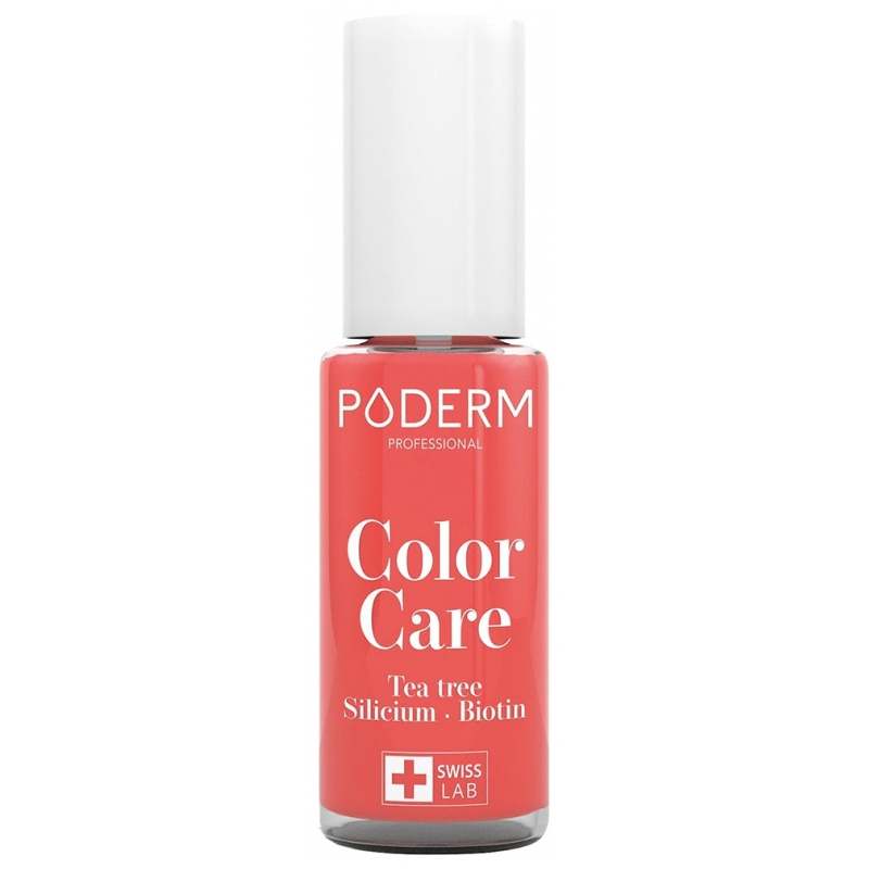 Poderm Color Care Vernis à Ongles Soin Tea Tree 8 ml - Couleur : 273 : Rose Corail