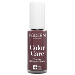 Poderm Color Care Vernis à Ongles Soin Tea Tree 8 ml - Couleur : 437 : Rouge Noir
