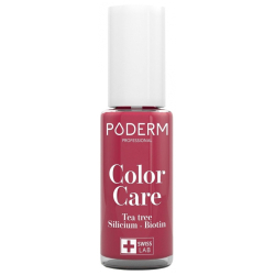 Poderm Color Care Vernis à Ongles Soin Tea Tree 8 ml - Couleur : 797 : Rouge Rose