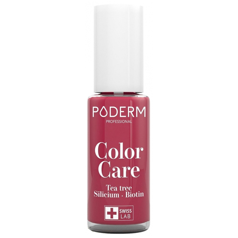 Poderm Color Care Vernis à Ongles Soin Tea Tree 8 ml - Couleur : 797 : Rouge Rose