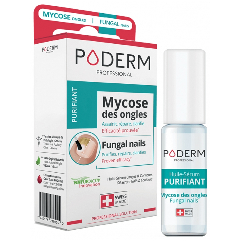 Poderm Purifiant Mycose des Ongles Huile-Sérum Ongles & Contours 8 ml