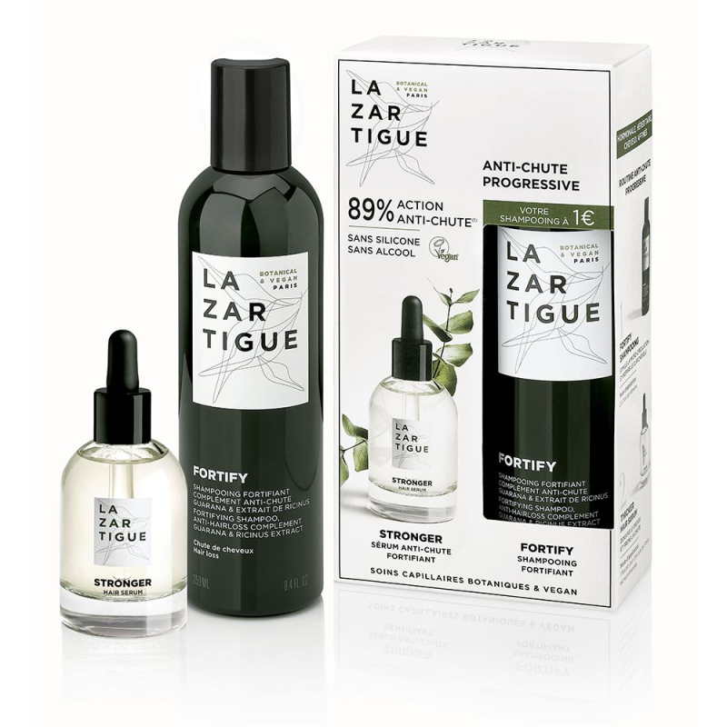 Lazartigue Coffret Fortify + Stronger : Anti Chute Réactionnelle 300ml