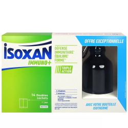 Isoxan Immuno+ défense immunitaire 14 sachets + bouteille isotherme offerte