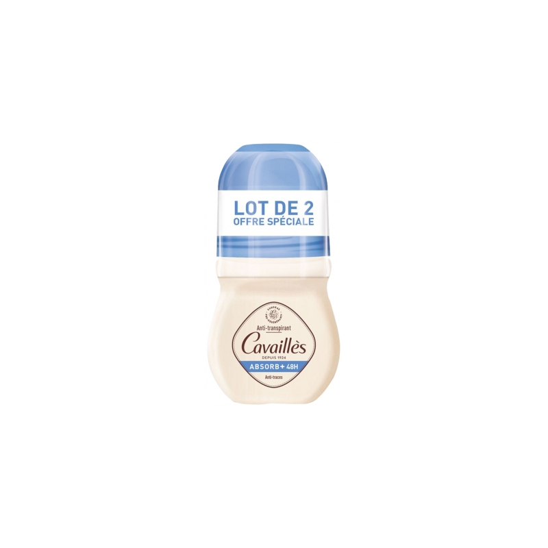 Rogé Cavaillès Absorb+ 48H Déodorant Anti-Traces Roll-On Lot de 2 x 50 ml Rogé Cavaillès Absorb+ 48H Déodorant Anti-Traces Roll-On Lot de 2 x 50 ml
