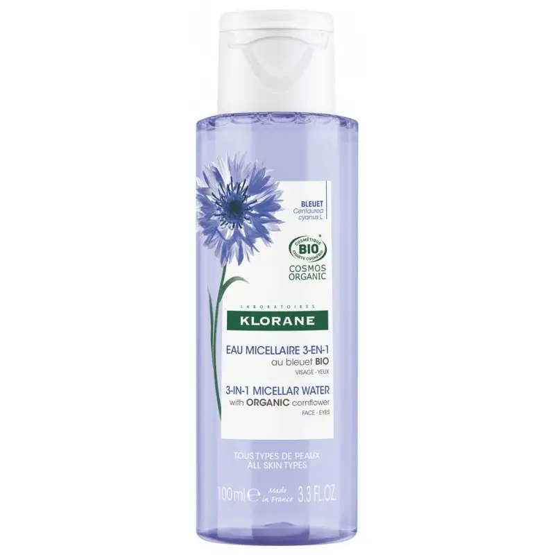 Klorane Eau Micellaire 3en1 au Bleuet Bio 100 ml Klorane Eau Micellaire 3en1 au Bleuet Bio 100 ml