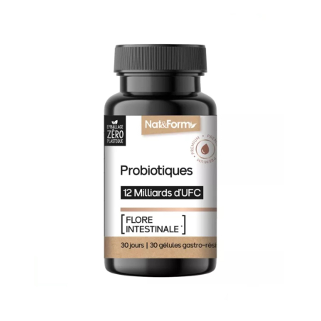 Nat & Form Nutraceutique Probiotiques Flore Intestinale 30 gélules